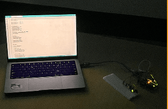 First photo of the Arduino circuit prototype used to test responsive light changes.