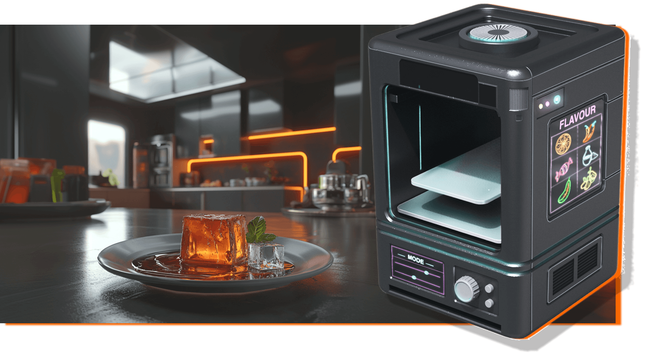 Taste Portal 3D food-printing machine.
